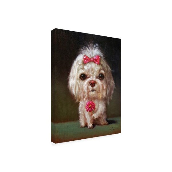 Lucia Heffernan 'Sophie Pink Bow' Canvas Art,24x32